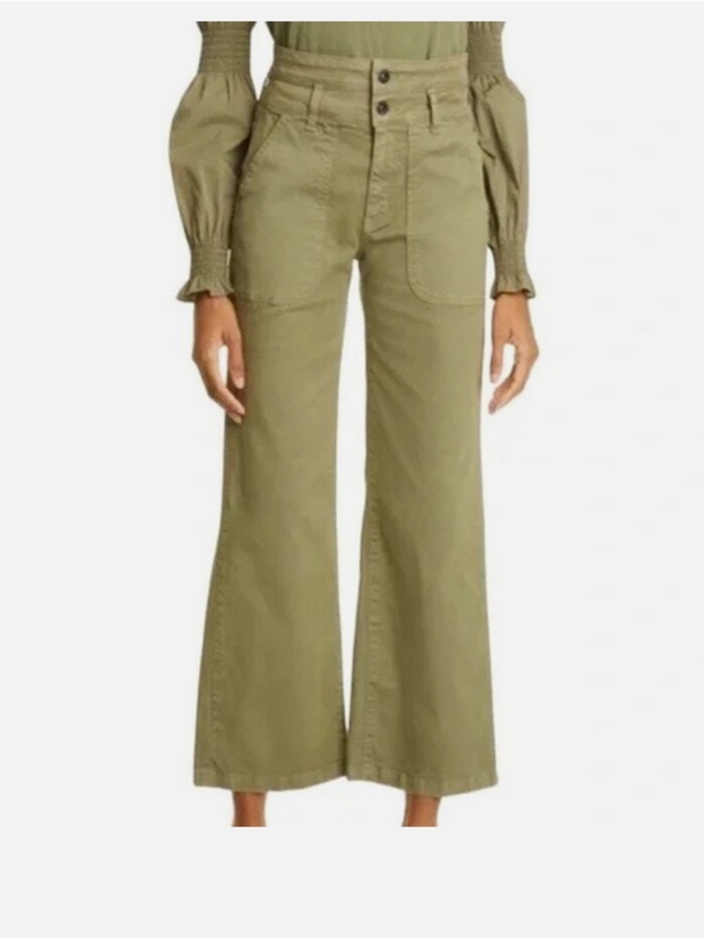 Veronica Beard High-Rise Hidle high rise wide ankle crop size 29